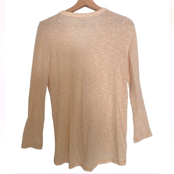 LOFT YELLOW STRIPED BUTTON DOWN SHIRT TIE SIZE XS - Picture 4 of 4